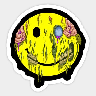 Happy Zombie Face Sticker